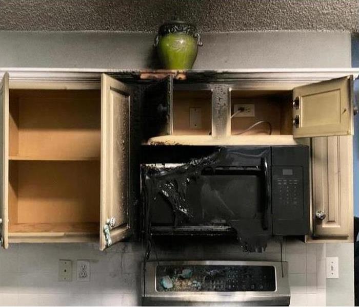 Burned microwave 